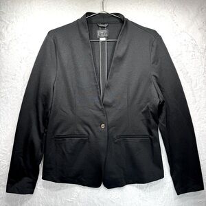 Vintage Y2K Sears Blazer Jacket Simply Styled Black Lightweight Single Button